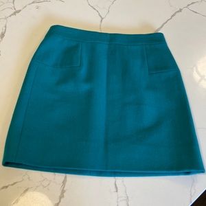 J. Crew wool skirt. Size 0. Green Blue color